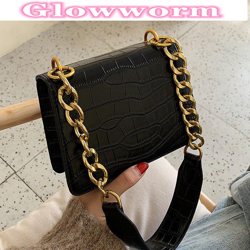 

Crossbody Bags Fashion Ladies Elegant Flap New PU Letter Chains Strap Purse Female Totes Women's Handbags Casual Shoulder Bags, Black