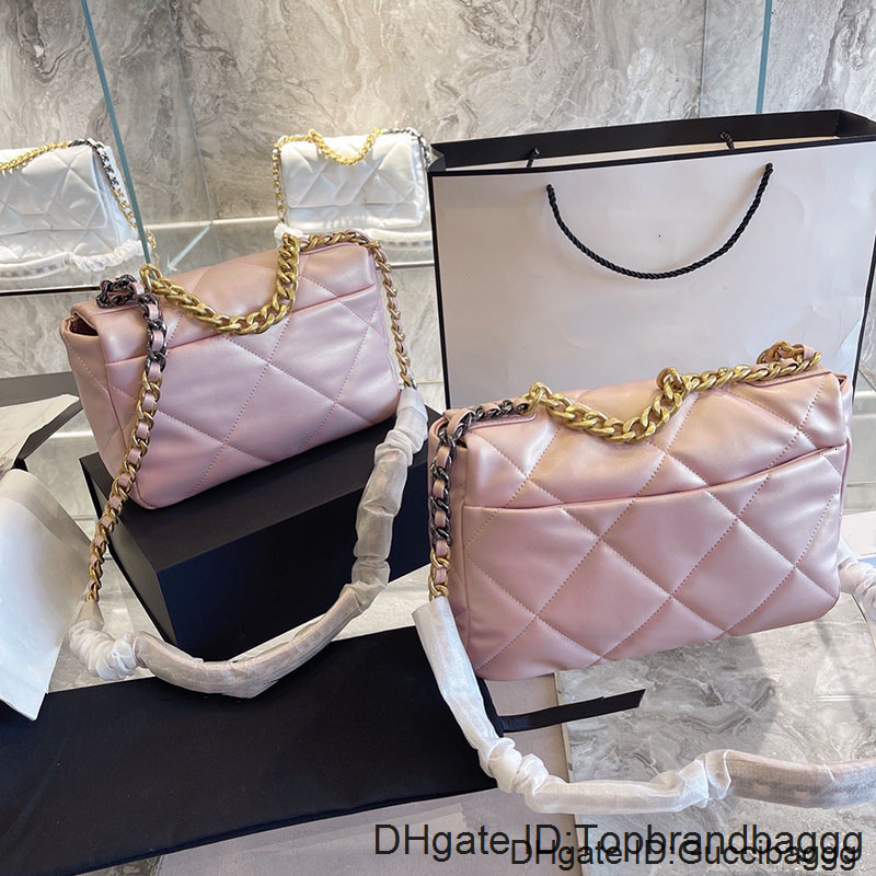 

High Quality 26C/30C Jumbo Medium Classic Pearls Iridescent Bags Fashion Flap Lambskin Multi Pochette Crossbody Shoulder Quilted Large Capacity Women, 26cm pink