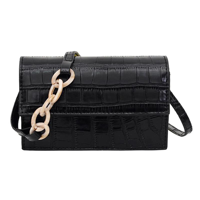 

Fashion Crocodile Leather Messenger Bag Women Retro Solid Color Shoulder Handbag Small Lady Messenger Handbag Purse Bags Bolsas, Brown