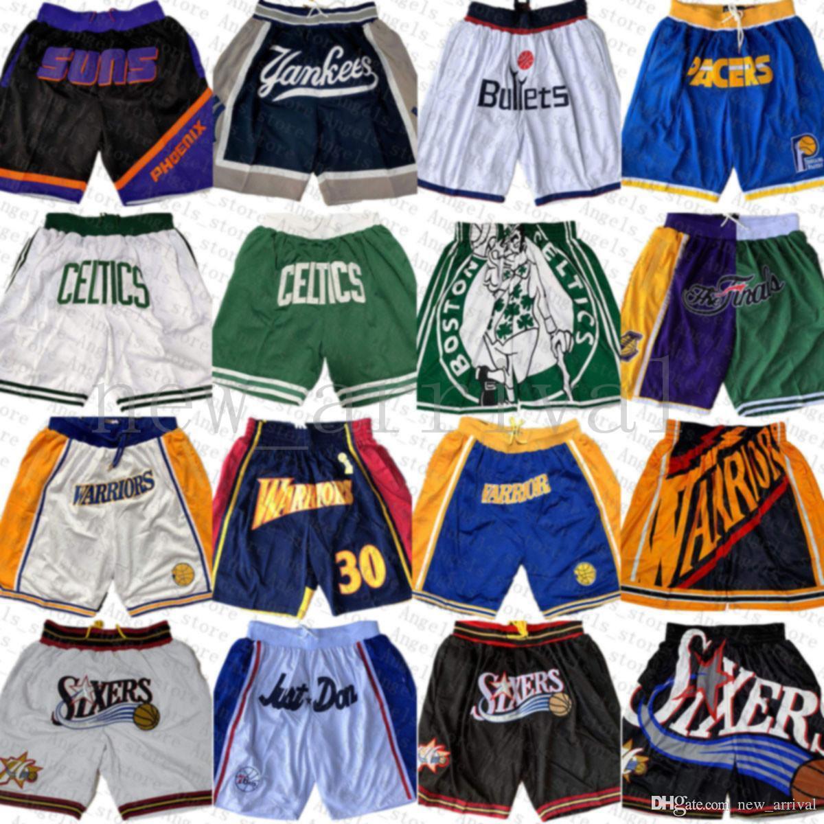 

Boston Celtics Minnesota Timberwolves Phoenix Suns Portland Trail Blazer Just Basketball Shorts DON, Black;red