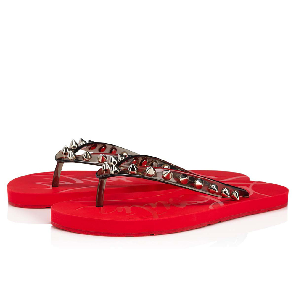 

Luxury Design Slipper Beach Slides Studs Red Bottom Loubi Flip Donna Flat Men Women Slide Non-Slip Classic Summer Outdoor Unisex Slippers Fl, Black