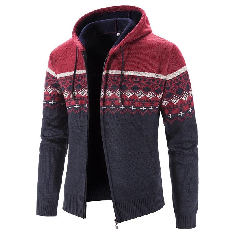 

Men's Hoodies & Sweatshirts Knitting Winter Sweatshirt Zipper Jacket Drawstring Lamb Cashmere Male Long Sleeve Pocket Coat Hoodie For Men, Blue