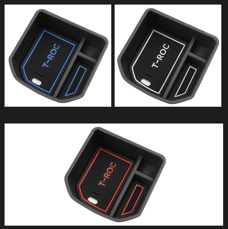 

For 2018 2019 VW T-ROC TROC Armrest Center Storage Box Container Glove Organizer Case Cover