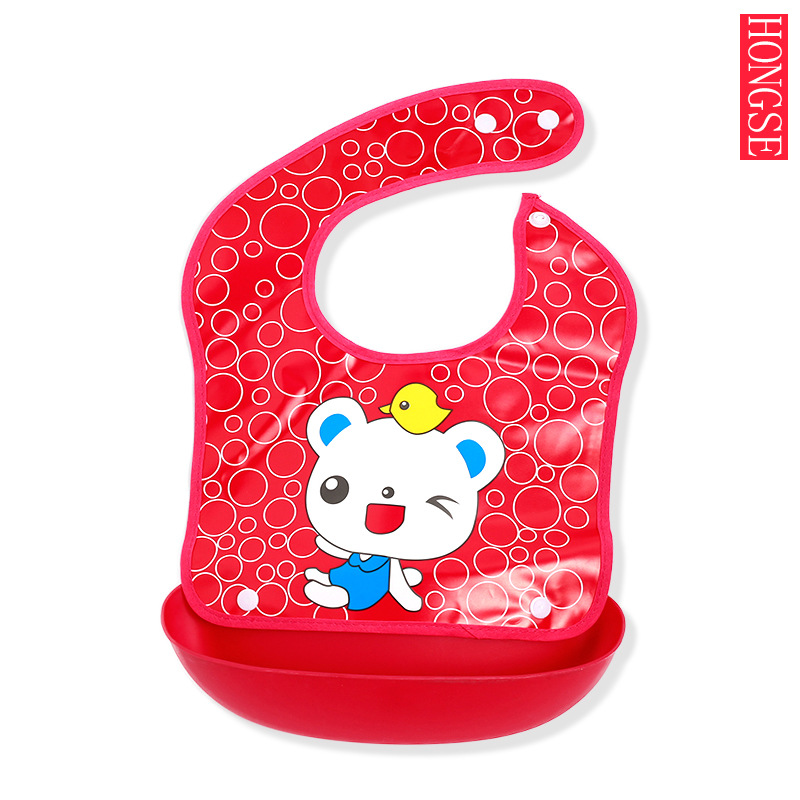 

Baby Bibs Waterproof EVA Newborn Saliva Towel Children Cute Cartoon Eating Bib