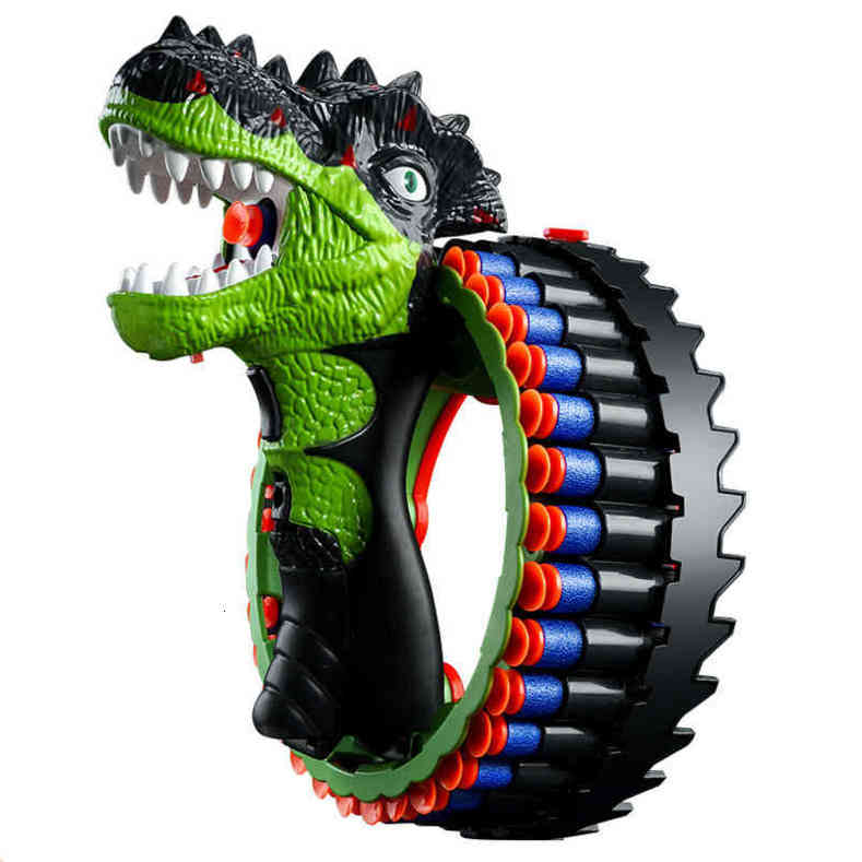 

Dinosaur Bracelet electric continuous gun toy game soft bullet large capacity competitive shooting toy pistol soft-head bullets repeating gift xy01