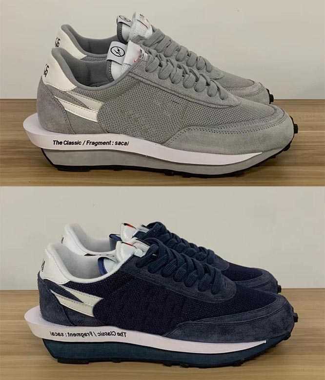 

2021 Authentic Fragment Sacai LDWaffle LDV Shoes Blue Void Wolf Grey White Sail VaporWaffle Black Trainers Men Women Athletic Sports Sneakers, Red