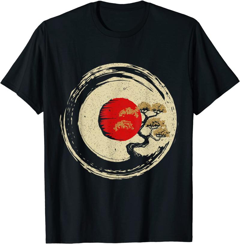 

Men's T-Shirts Summer Men T-shirt Bonsai Tree In Japanese Printing Tops Graphic High Quality Cotton Clothing O-neck