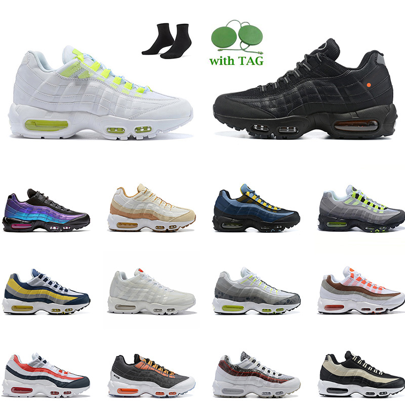 

Wholesale Ultra Air Max 95 OG 20th Anniversary Men Running Sports Shoes Airmax 95s Trainer Airs Black Sole Grey Blue High Quality Womens Cha
