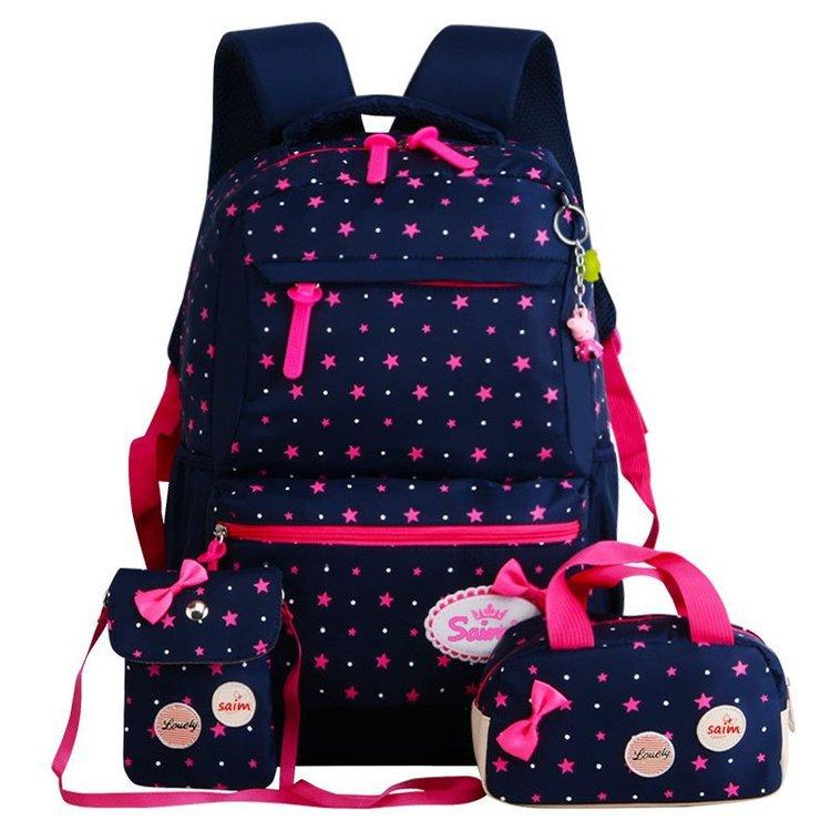 

School Bags Children Girls Backpack Schoolbags Kids Princess Primary Mochila Infantil 2021, Red