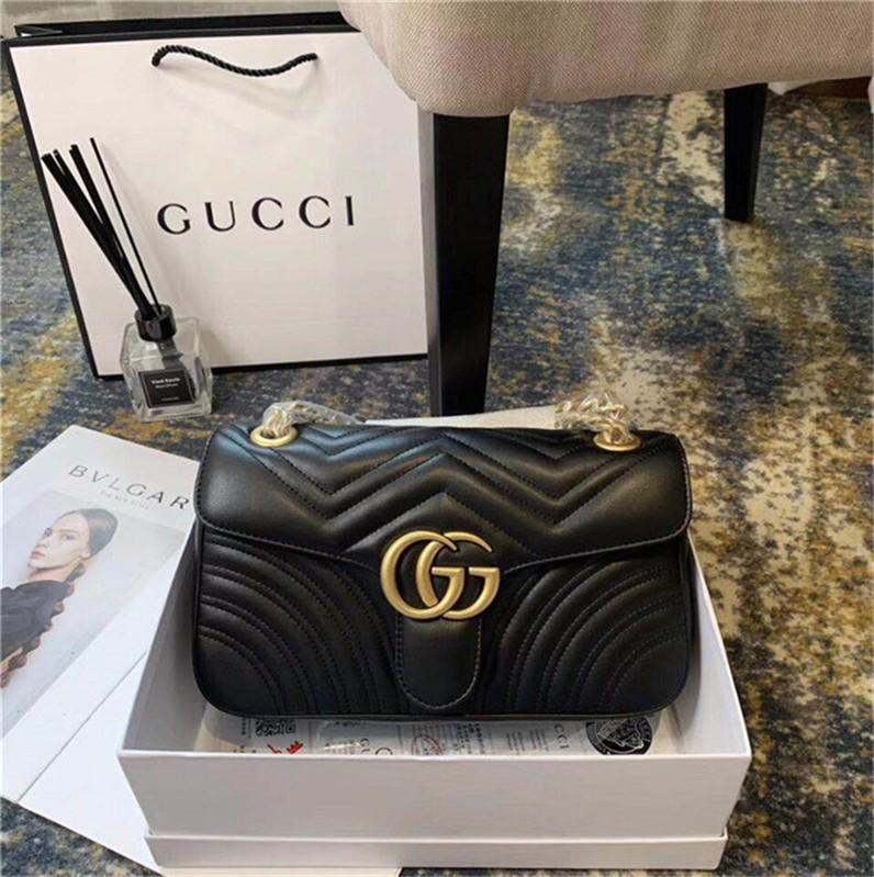 

HOT Designer GUCCI GG Marmont women Luxury Shoulder Bags Handbag high quality Handbags Original soft Sheepskin Genuine Leather, Customize