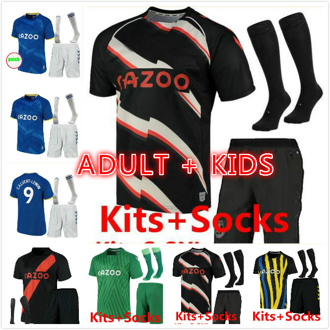 

Adult kids kit 21 22 soccer Jersey James CALVERT LEWIN 2021 2022 ALLAN DOUCOURE RICHARLISON SIGURDSSON ANDRÉ GOMES football shirt