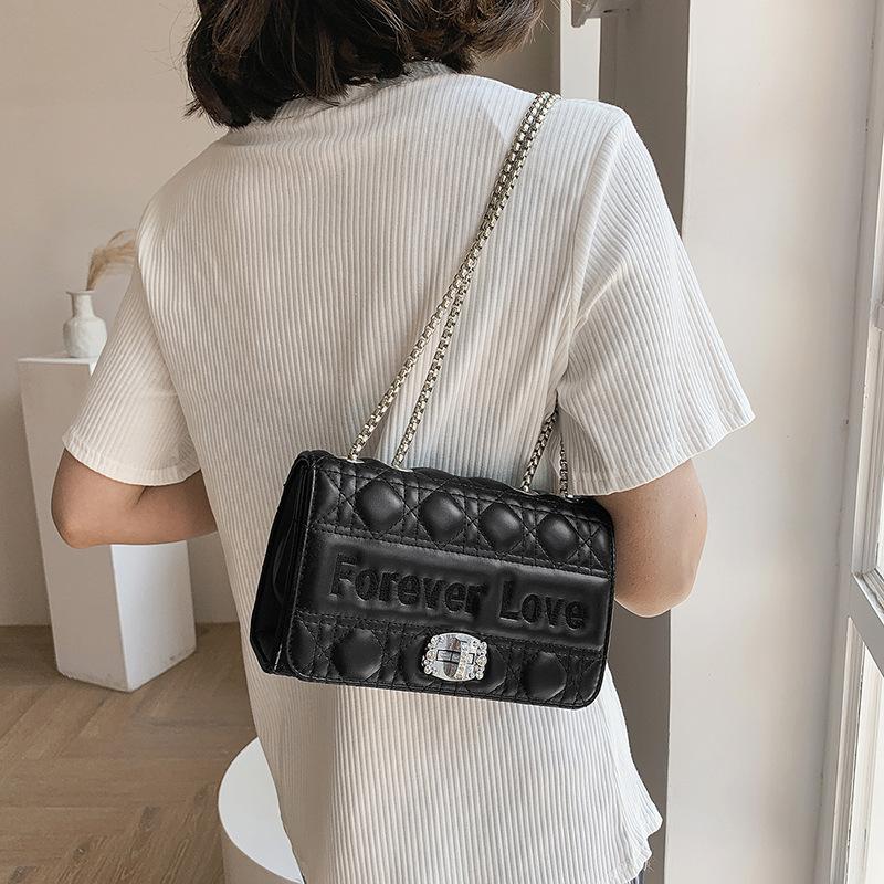 

Shoulder Bags Spring And Summer Bag 2021 Trendy Simple Elegant Texture Western Style Crossbody Small Square, Black