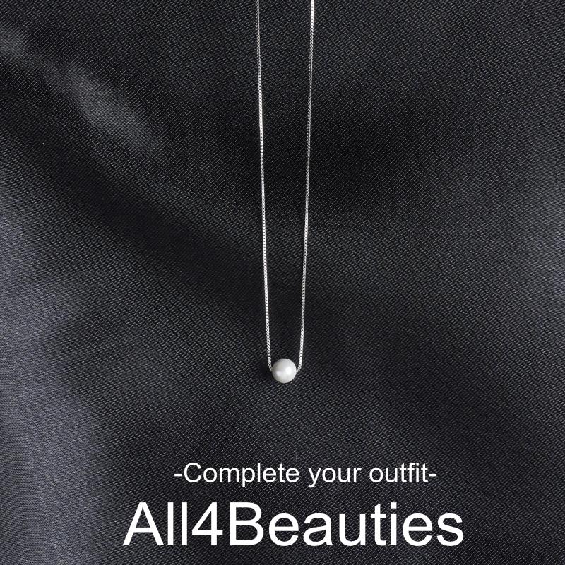 

Pendant Necklaces All4Beauties Pearl Necklace For Women Choker 6mm Charms Silver 925 Sterling Jewelry Fine Chain Wedding Bride