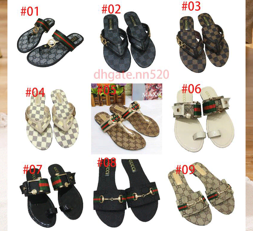 

top Women Slipper Flip Flops Designer Shoes Luxury Slide Summer Fashion Wide Flat Slippery With Thick Sandal size 36-42, #07