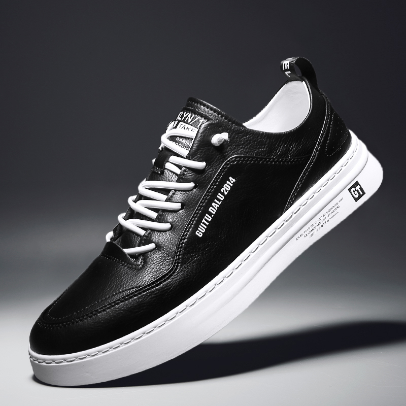 

dress shoes men's genuine leather casual fashion mens sneakers spring autumn leisure walk hiking male outdoor men shoe rldp, Black