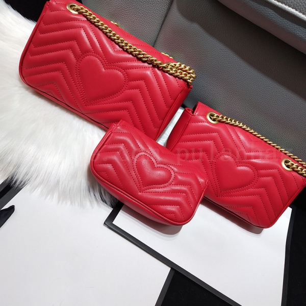 

High quality Women Fashion Marmont Bags Lady Genuine Leather Crossbody Handbags clutch Purses Backpack tote Shoulder Bag, Red