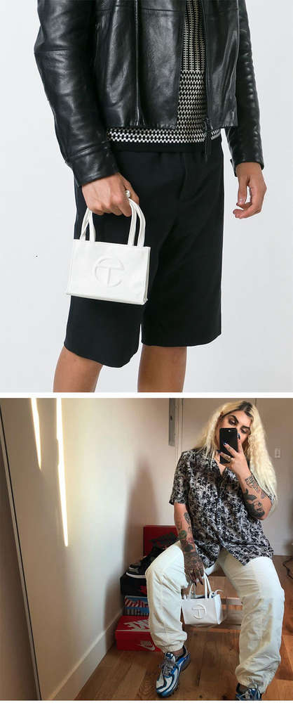 small gold telfar bolsa