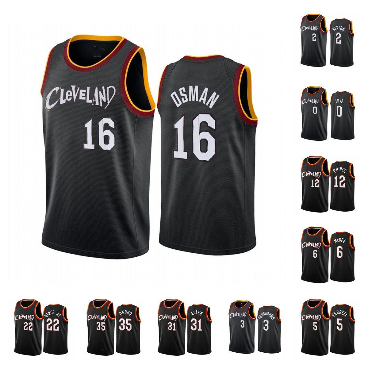 

Men Team Basketball jerseys Black 2 Sexton 12 Prince 6 McGEE 22 Nance jr 35Okoro 31 Allen