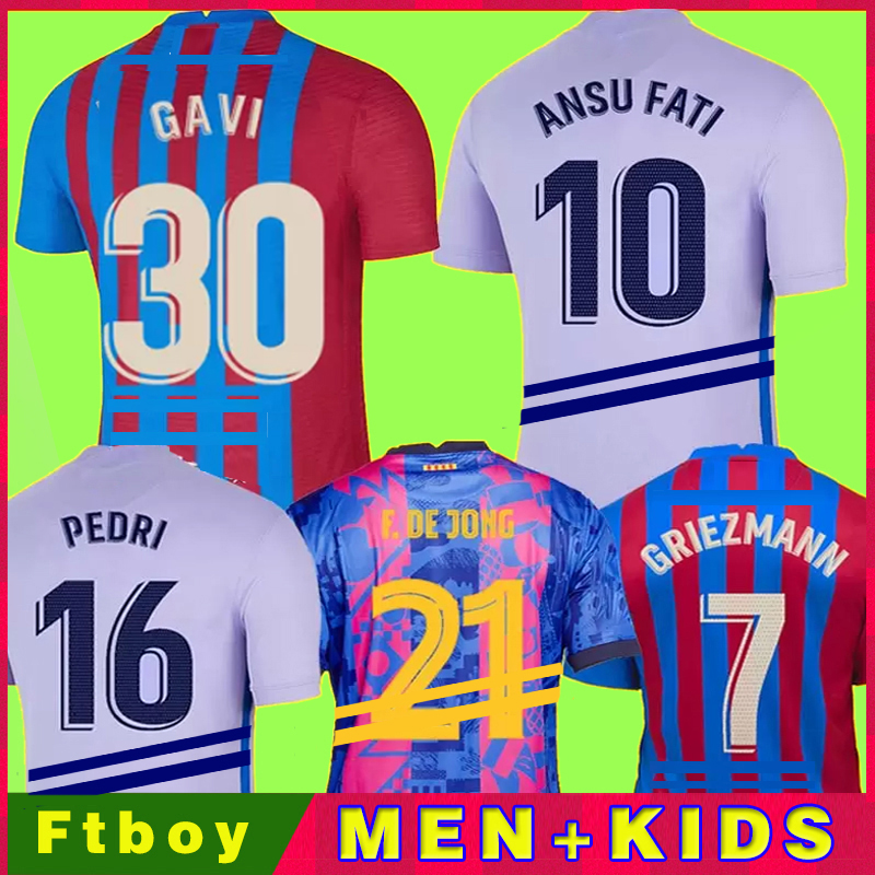 

Camisetas de football MEMPHIS PEDRI ADAMA AUBA GAVI soccer jersey FERRAN home away 21 22 ANSU FATI 2021 2022 F. DE JONG DEST DAVI ALVES kit shirt men kids sets socks, Kids 3rd