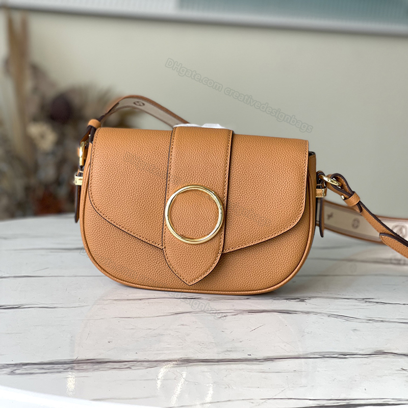 

Crossbody Bags Grained Calfskin Handbag Wide Strap Fashion Shoulder Bag PONT SOFT PM Ladies Clutch handbags Lychee Messenger Zip Bag 25cm L217, M58964