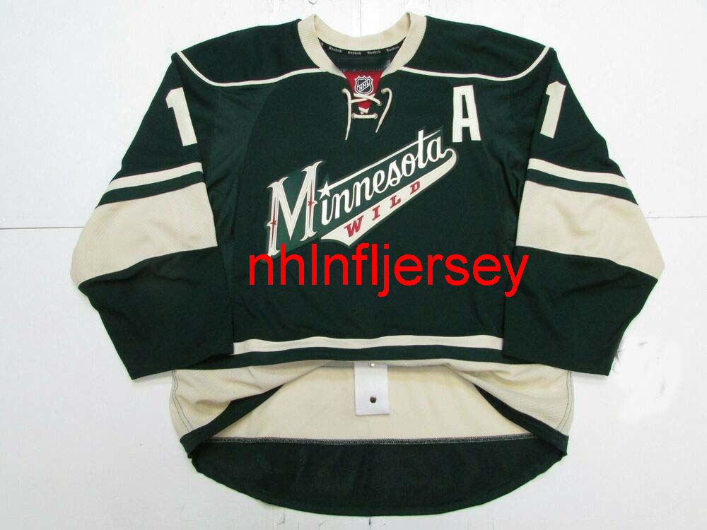 

Cheap Custom ZACH PARISE MINNESOTA WILD THIRD HOCKEY JERSEY Men's Stitched Hockey Jersey Any Name Number, Green