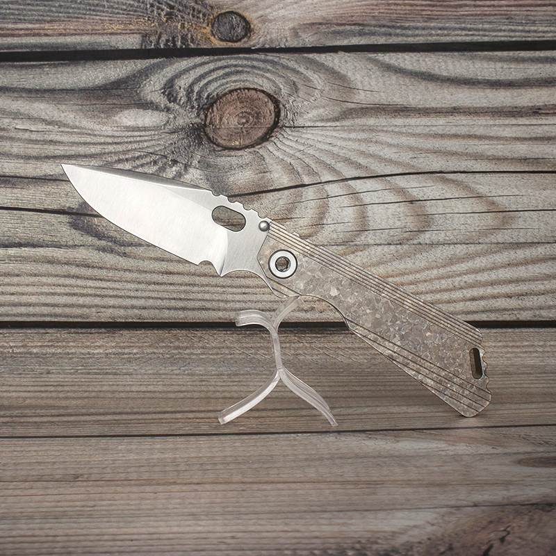 

EVIL EYES customized folding knife MSC SNG DDC #55 crystalline titanium handle high hardness sharp m390 blade exquisite collection nice pock