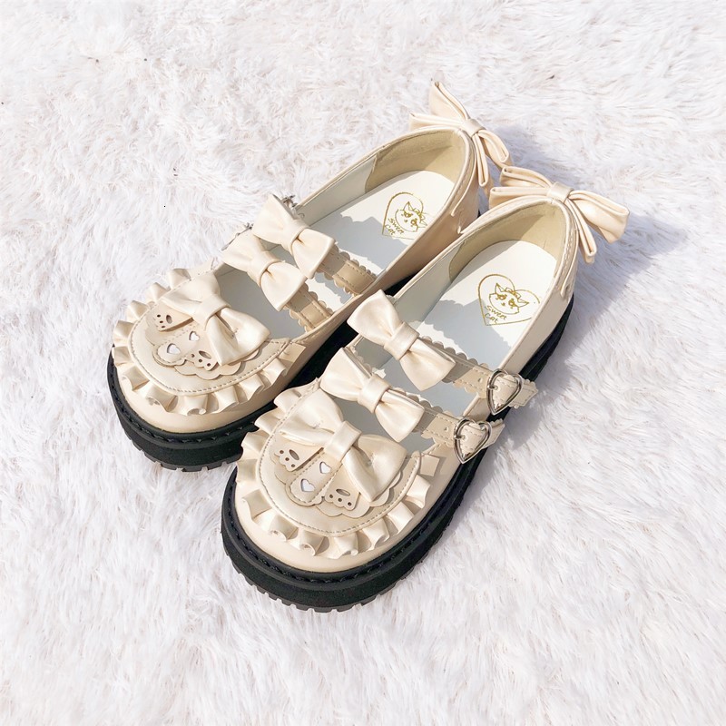 

Nice Anime Lolita Women's Platform Shoes Jk Uniform Female Gothic Cosplay Sweet Kawaii Girls Tea Japanese Party Loli Shoe 0xmk