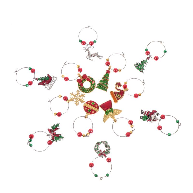 

Christmas Decorations 12Pcs Shape Charms Exquisite Markers (Assorted Color)