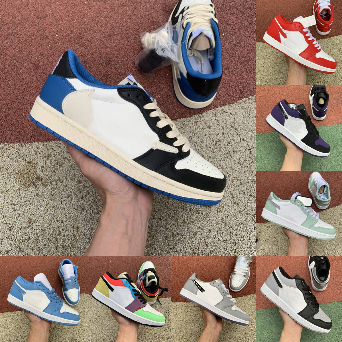 

Travis Scott Low 1 UNC Basketball Shoes University Gold Smoke Grey Varsity Red Obsidian 1s Mens Women Yellow Banned Bred Chicago Black Toe Sneakers