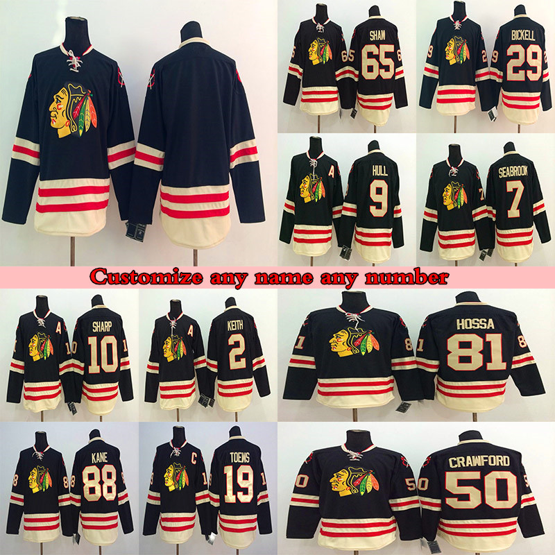 

Chicago Blackhawks classic RBK version hockey jersey men's 19 JONATHAN TOEWS (C) 88 PATRICK KANE (A)12 ALEX DEBRINCAT custom any name or number, Black;red