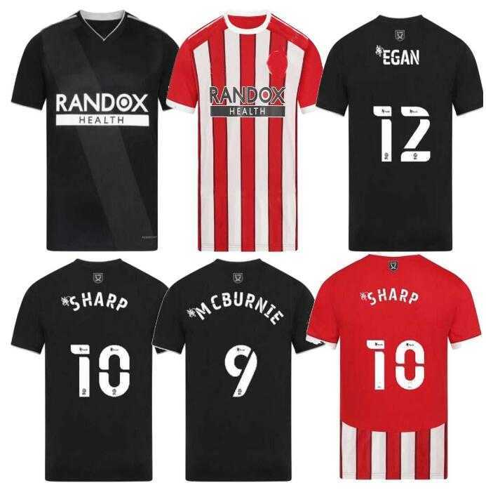

Thai 21 22 The Blades SUFC Soccer Jerseys berge MOUSSET McBURNIE 2021 2022 Sheffield LUNDSTRAM FLECK United Men kids kits Football Shirt, Black
