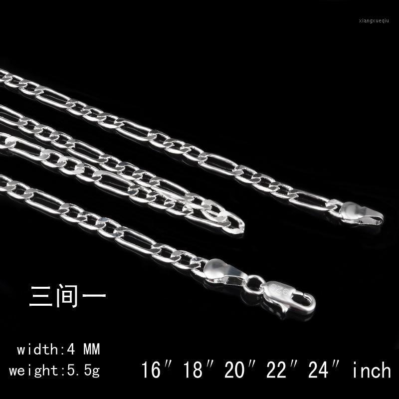 

Chains Wholesale 925 Sterling Silver 4mm- 3:1 16-24 "Multilayer Clothing Accessories Chain Necklace Women Men Beautiful Jewelry Gift