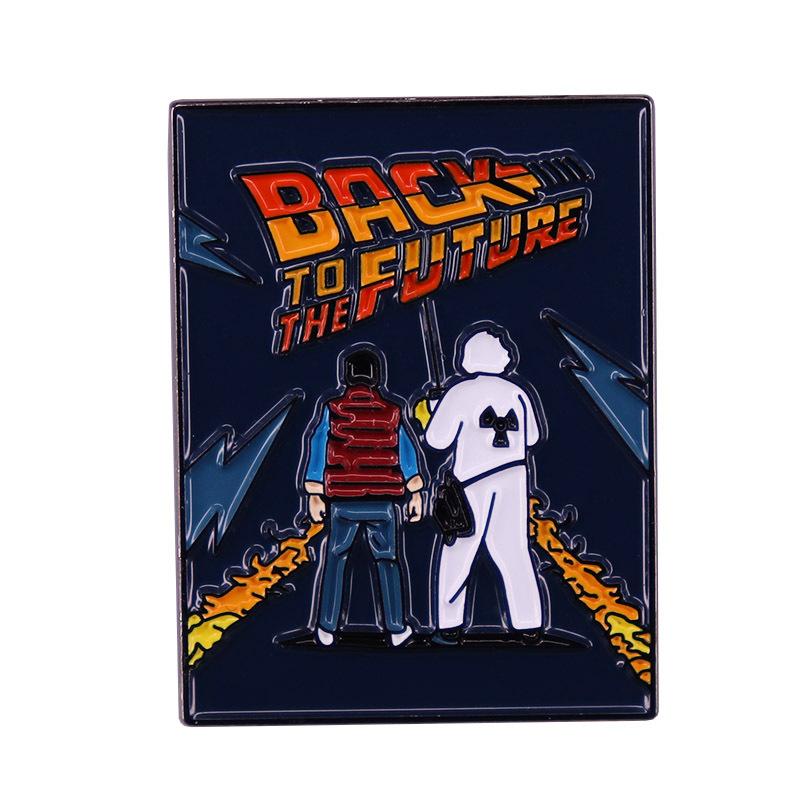 

Pins, Brooches Movie Back To The Future Brooch Fashion Enamel Lapel Pins Badge Jewelry Gifts For Friends Arrivals