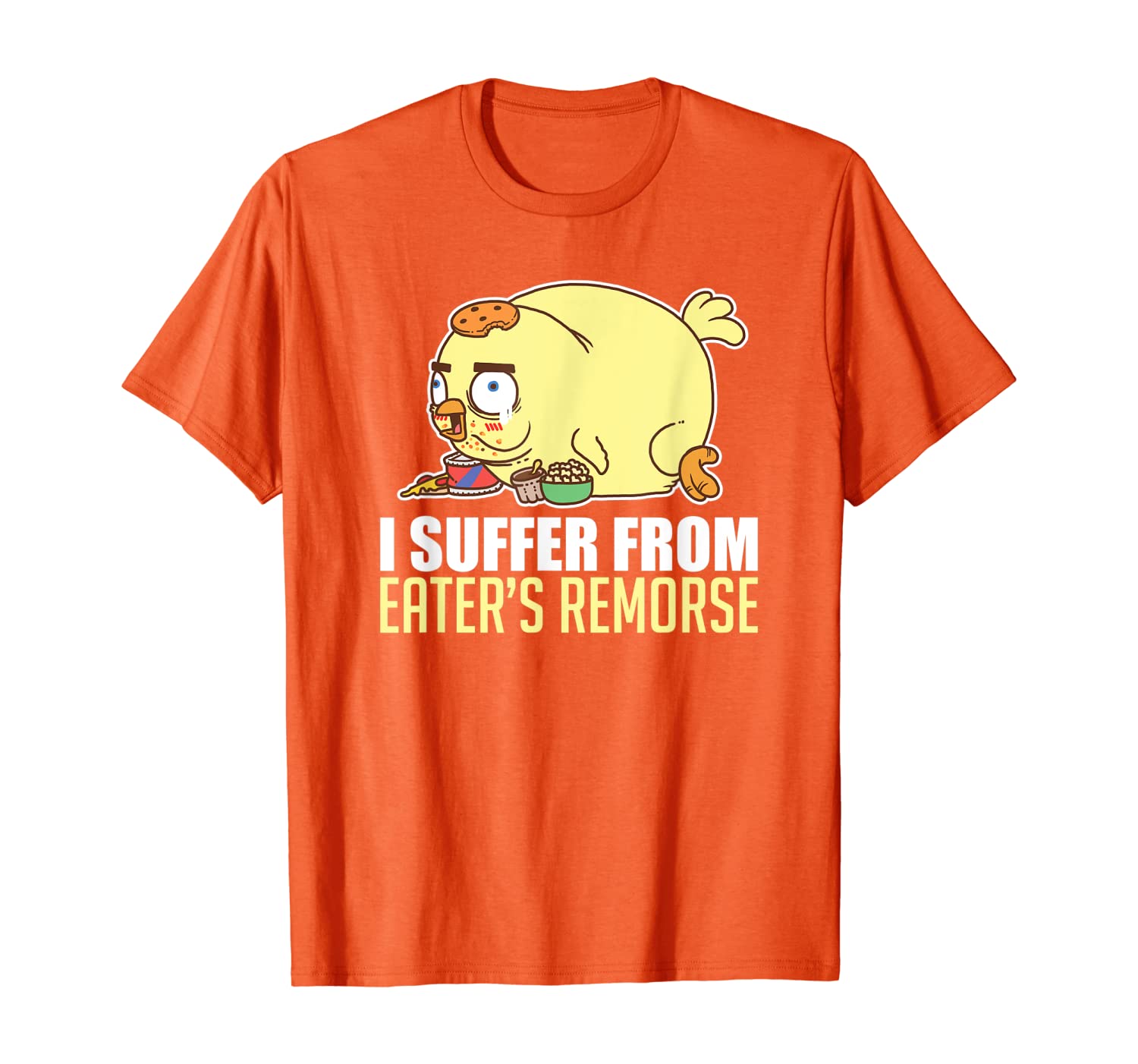 

I Suffer From Eater's Remorse Chubby Chick Adorable T-Shirt, White;black