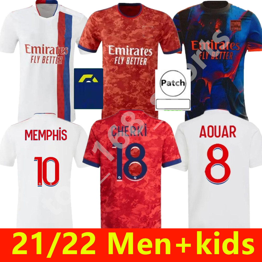 

21 22 Maillot Lyon 4TH 2021 2022 Olympique Lyonnais Soccer Jersey OL digital fourth football shirts MEMPHIS TOKO EKAMBI BRUNO G CHERKI AOUAR HOME, Black;yellow
