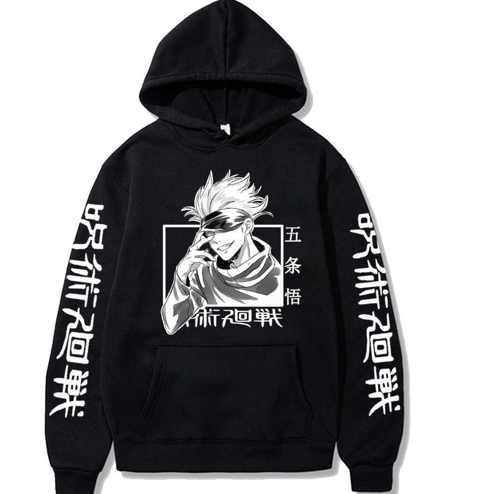 

anime clothes Jujutsu Kaisen Printed Casual Men/women anime hoodie Tracksuits Hoodie Tops Unisexmanga Sweatshirt H0831, White