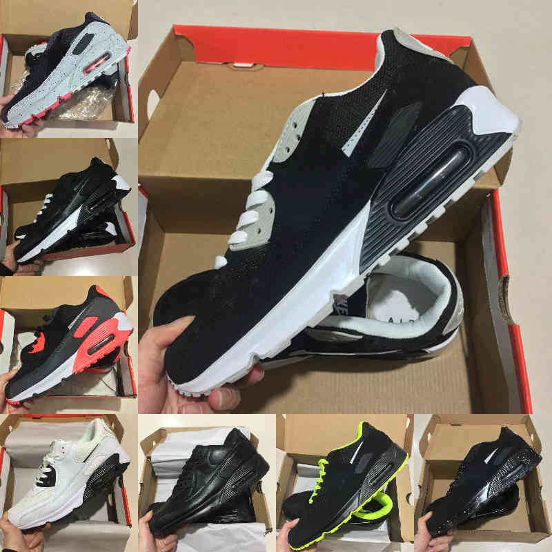 

High Quality 2021 New Airs Cushion 90 Running Shoes Cheap Men Women Black White 90s Infrared Triple Classic Airs Designers Trainer Outdoor S