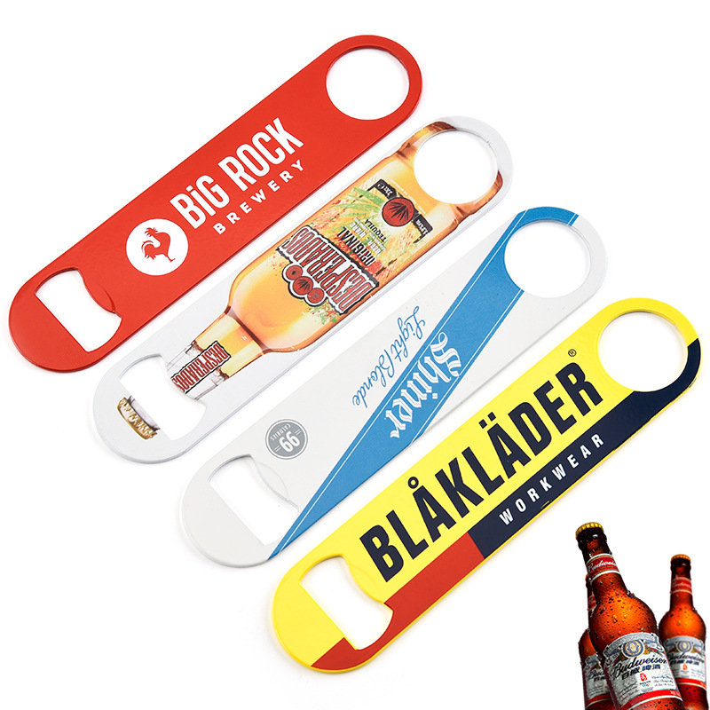 

4 Colors Stainless Steel Bottle Opener Corkscrew Portable Creative Shape Flat Opener Handle Corkscrew Bottle Opener Bar Kitchen Supplies