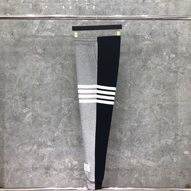 

casual pants dongguan dai tb sanitary pants, sports male and female couples, front back, Black;white