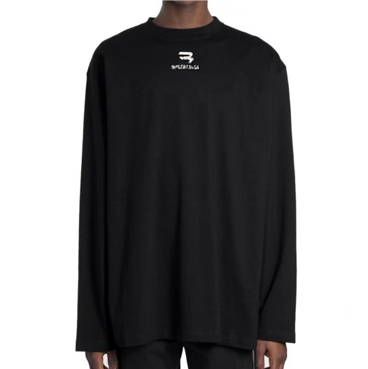 

Men Loose Long Sleeves Sweater Round Neck Fashion Casual Men Hoodies long sleeve T-shirt Men s Womens Hoodie Clothing Clothes Hip Hop Sweatshirts, Black