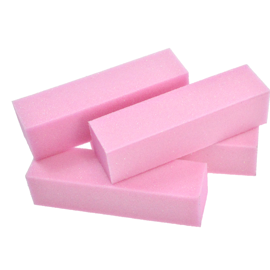 

4pcs/set Nail Art Pink Sandpaper Buffer 4 Ways Polish Sanding File Buffering Block Manicure Pedicure Tools LATR05