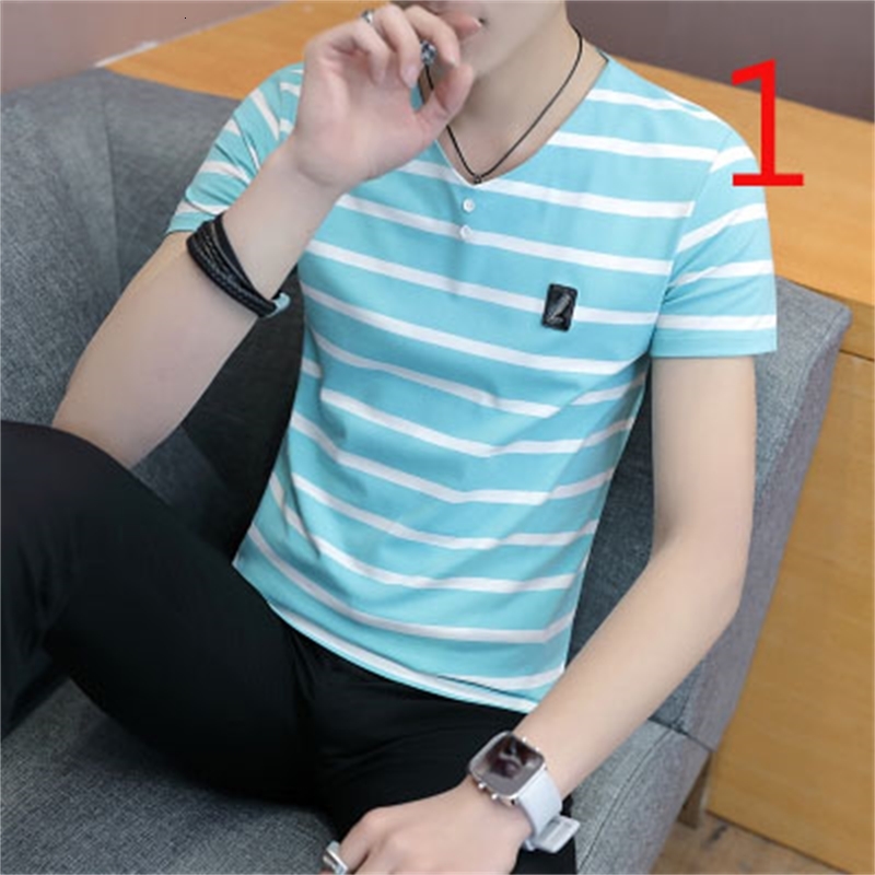 

2021 Men's Summer New Boys Short T-shirt Loose Half Sleeve 79ru