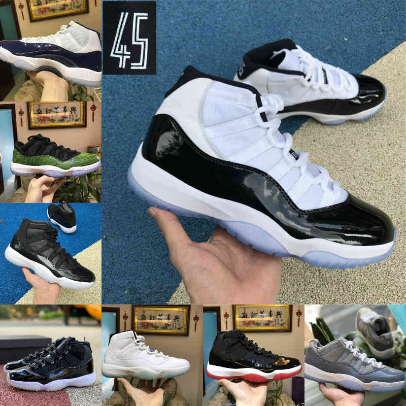 

2021 Jubilee Pantone Bred High 11 11s Basketball Shoes Legend Blue COOL GREY Gamma Blue Win Like Space Jam Bred 25th Anniversary Concord 45 Sneakers