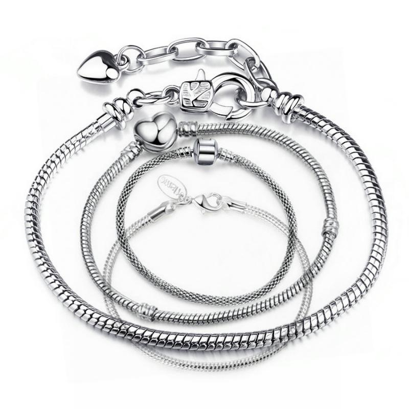 

Charm Bracelets 2pcs/lot River Metal Bracelet Women Fashion DIY Jewelry Making Men Bangle String Beads Festival Birthday Gift