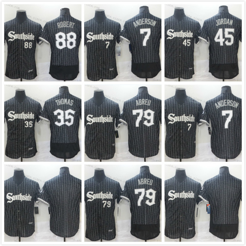 

Chicago Sox Frank Thomas Jersey Tim Anderson Eloy Jimenez Lucas Giolito Yoan Moncada Andrew Vaughn Abreu Yermin MercedesThome Carlton Fisk, 2021 jersey(baiwa)