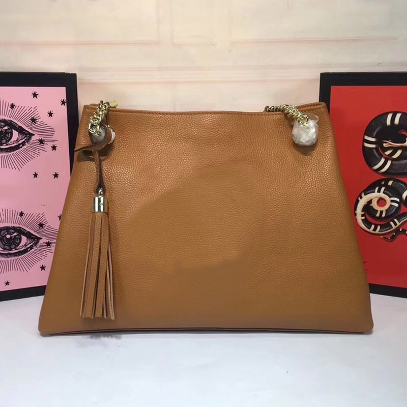 

Women Handbag Tote Bag Lettering Relief Cowhide Leather Large Capacity Package Tassels Top Quality Plain G Pocket