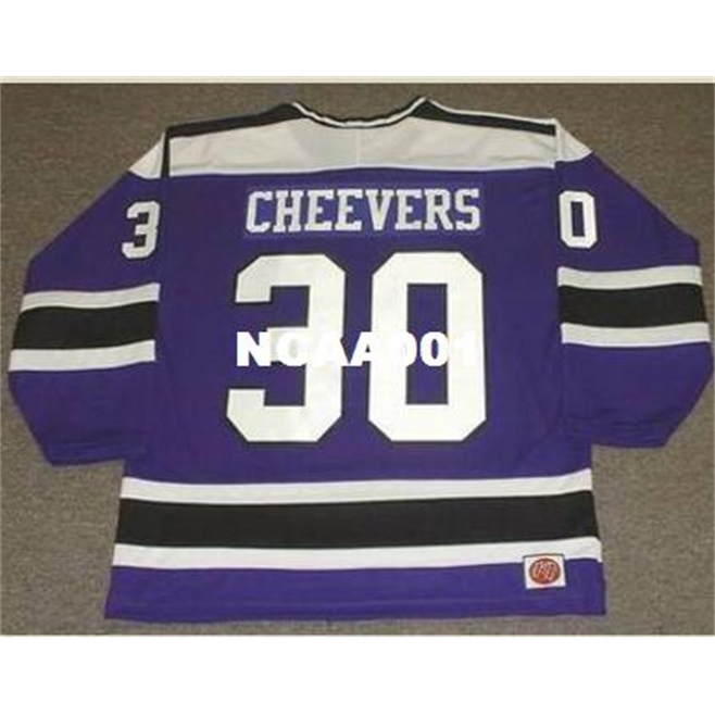 

001s #30 GERRY CHEEVERS Cleveland Crusaders 1974 CCM Vintage Home Hockey Jersey or custom any name or number retro Jersey, White