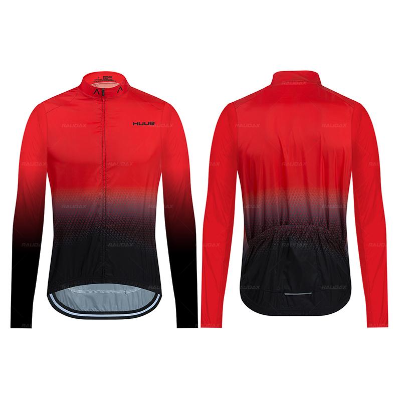 

Racing Jackets RAUDAX 2021 Men' Windbreake Cycling Jacket Corta Vento Masculino Long Wind Cycl Clothing Team MTB Bicycle Windproof Uniform, Red