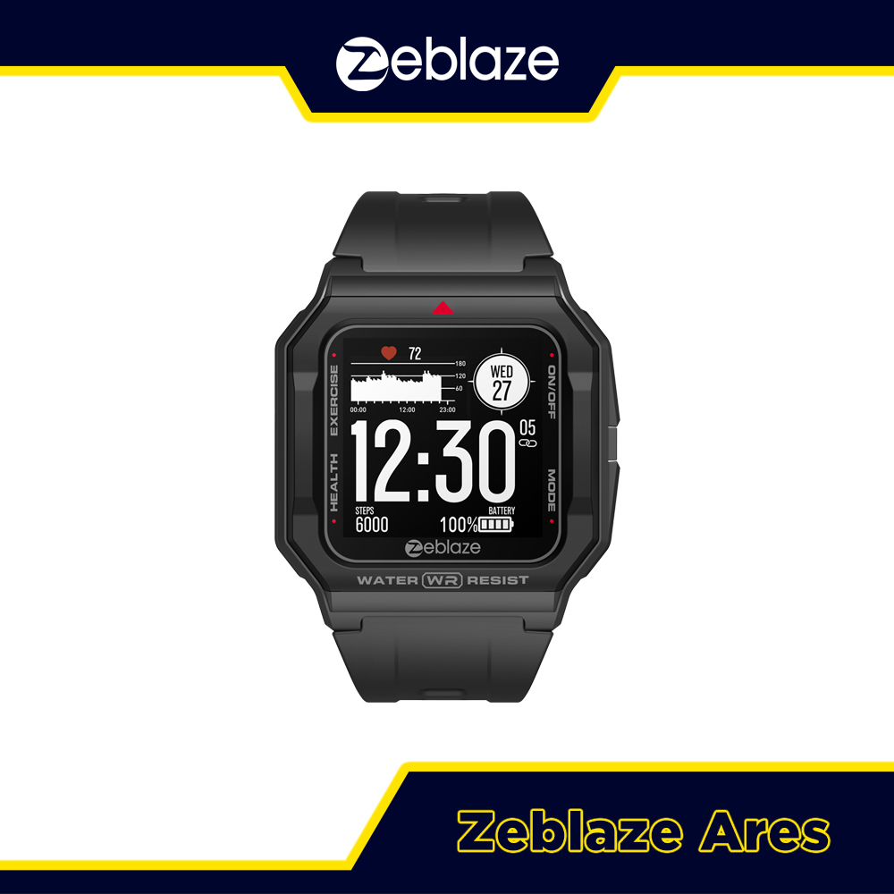 

NEW 2021 Zeblaze Ares Heart Rate Tracking Smartwatch Multi Watch Face 3 ATM 15 Days Battery Life Smart Watch For IOS & Androidg, Black