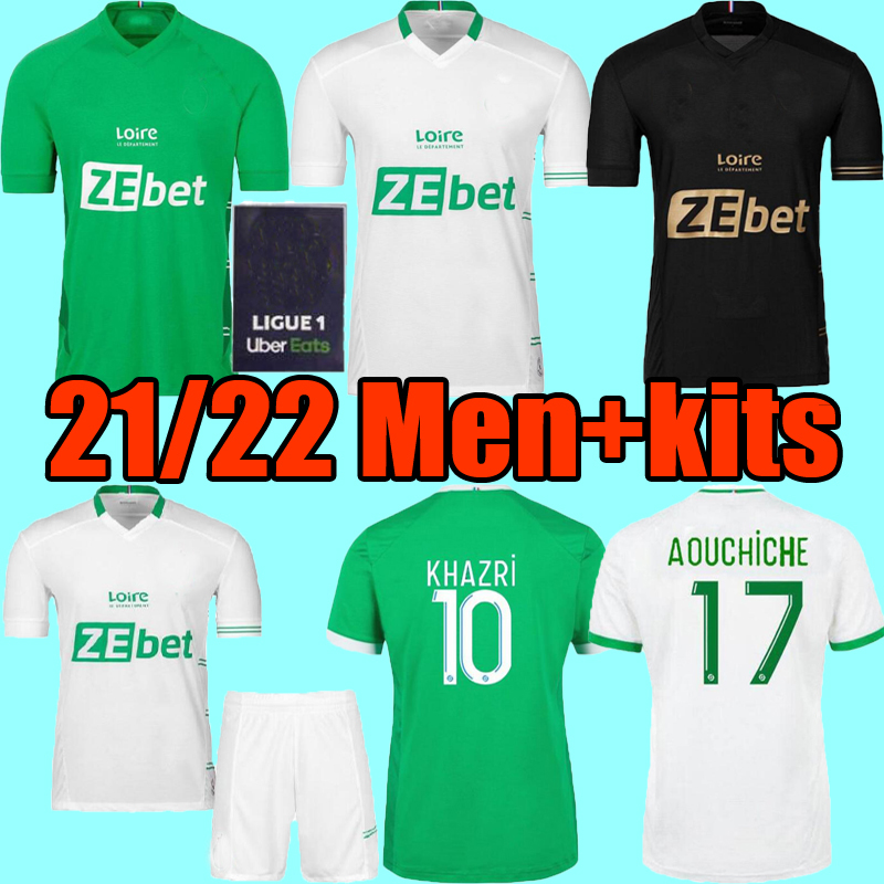 

Men tops 21 22 MAILLOT DE FOOT AS Saints-Étienne soccer Jersey set Youssouf 2021 2022 ST Etienne KHAZRI BOUDEBOUZ AHOLOU asse Adult  Football shirt sets, 2021 home